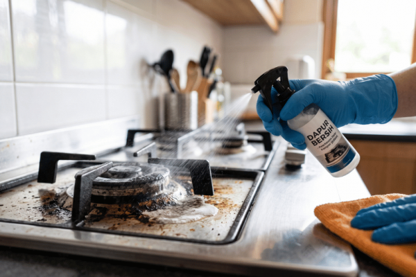 Cara Bikin Produk Degreaser Pembersih Minyak Gosong untuk Dapur Restoran