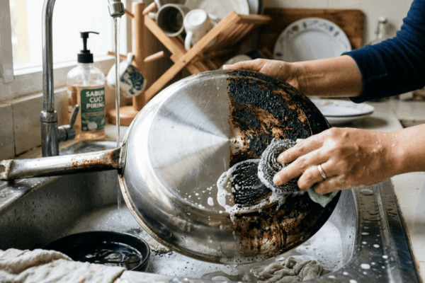 Cara Membersihkan Kerak Gosong Membandel di Wajan dan Panci Dapur agar Kinclong Kembali